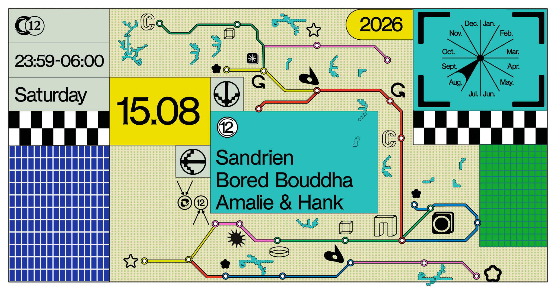 C12 Nite w/ Sandrien, Bored Bouddha, Amalie & Hank  - C12 Space